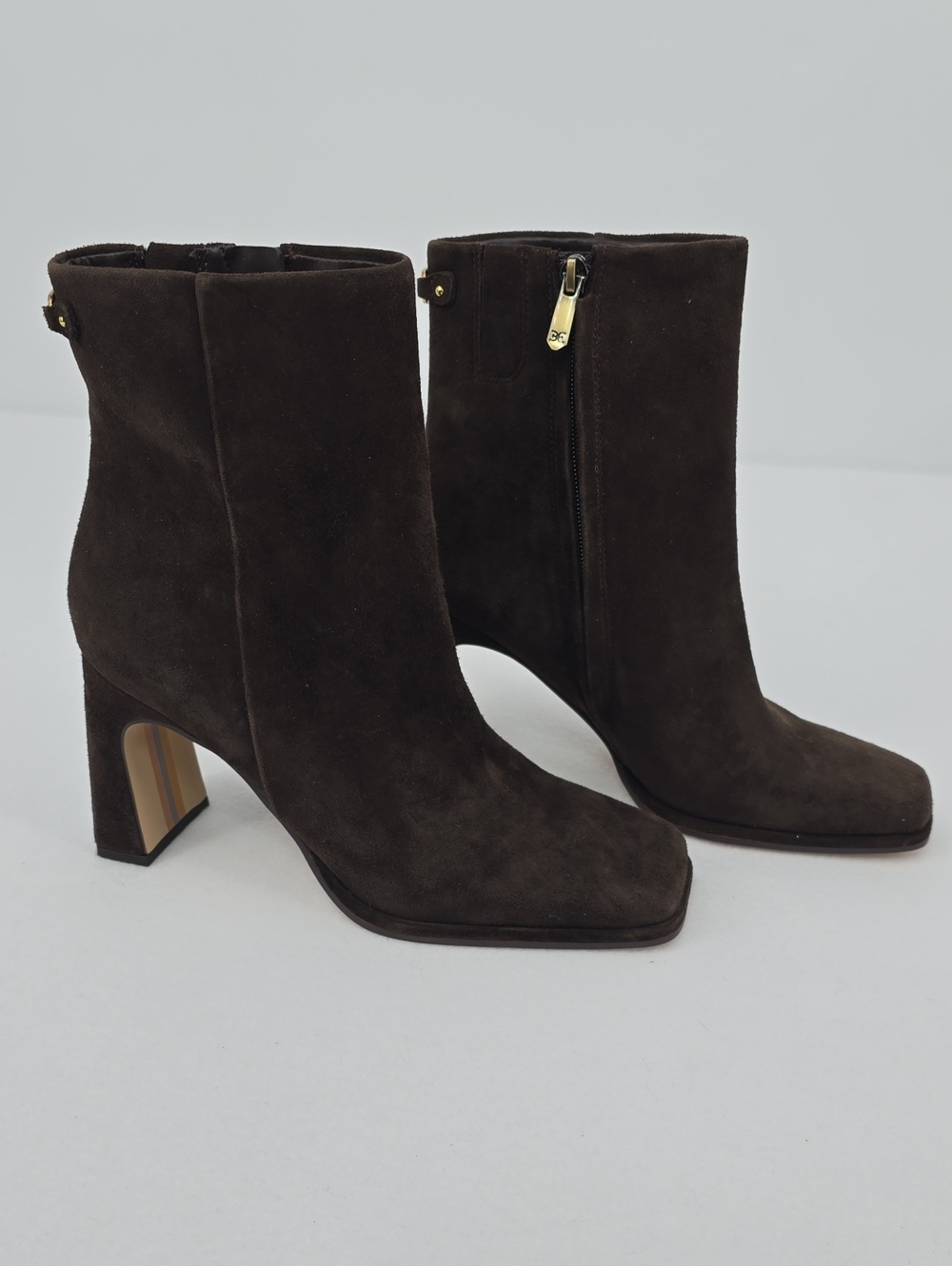 Sam Edelman Irie Square Toe Ankle Bootie - Chocolate Brown